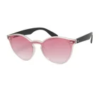New Fashion Trendy One piece Women`s sunglasses Cat Eye Frame Ladies Plastic Sun glasses
