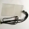 tubular lanyard id card holder with plastic J hook