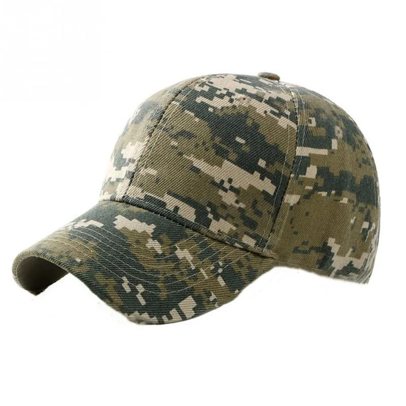 

B425 Custom Camping Hats Women Men Cotton Mesh Trucker Cap Adjustable Army Camouflage Camo Baseball Cap