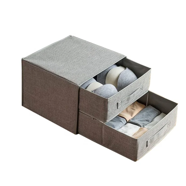 Non Woven Collapsible Folding Storage Boxes Box Underwear Organizer Bra with Cover, Customized
Non Woven Collapsible Folding Storage Boxes Box Underwear Organizer Bra with Cover, Customized