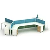 Flexible Y shape cheap 6 persons office workstation desk sound proof with metal legs