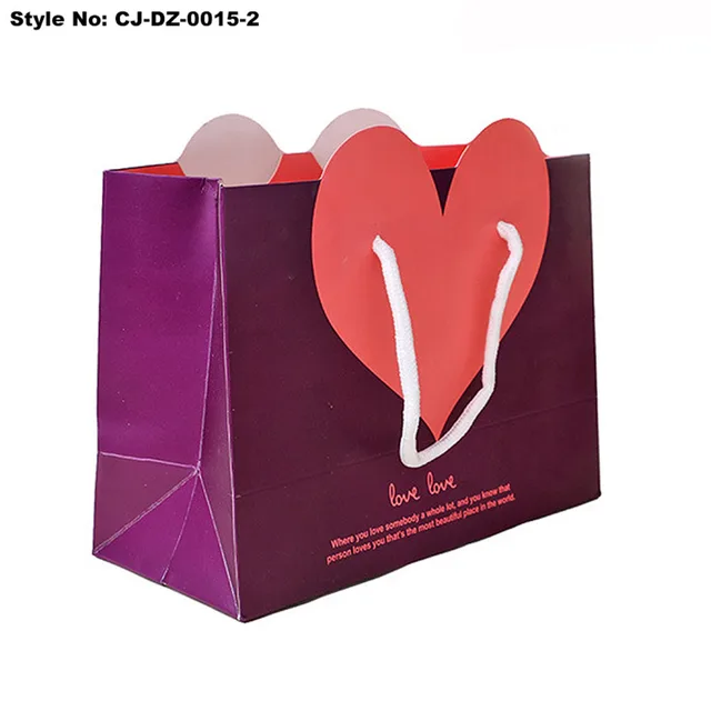 fancy design big strong gift shopping printed paper bags with