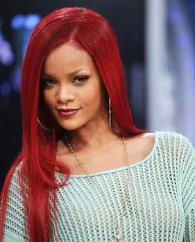 7a Grade 18 Human Hair Straight Wig Rihanna Red Lace Wig Buy
