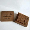 28 Pcs Rubber Wood Stamps Alphabet Letter Number Wood Set stamp