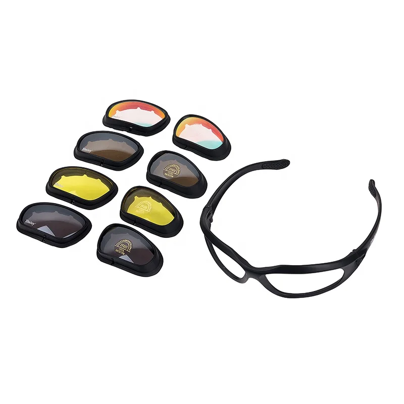 

Outdoor sports motorcycling glasses Daisy C 5 military goggles polarized 4 lens kit war game army sunglasses