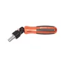 Ratchet reversible aluminum alloy handle screwdriver pivoting ratchet drive for 0 45 and 90-degree operation