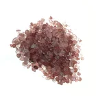 Wholesale natural crystal gravel strawberry quartz tumbled stones for home decor