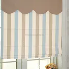 Best price brown and blue Vertical stripes Roman blinds