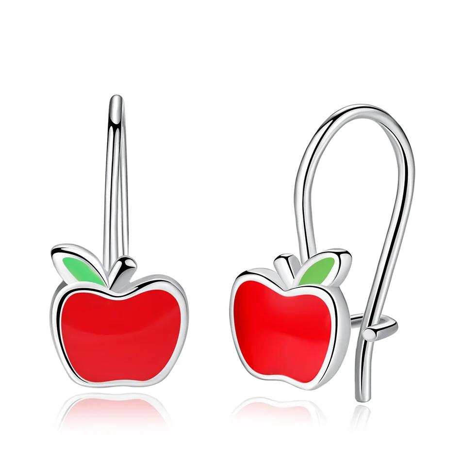 Lovely 925 Sterling Silver Earrings Red Enamel Apple Stud Earrings For Women Girls Silver Jewelry Valentine's Day Gift
Lovely 925 Sterling Silver Earrings Red Enamel Apple Stud Earrings For Women Girls Silver Jewelry Valentine's Day Gift