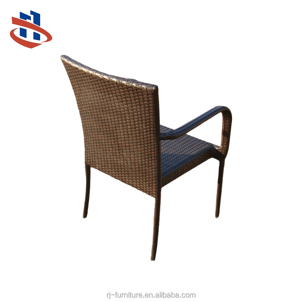 Garden Chair Patio Dining Chair Pe Rattan Outdoor Furniture Thick Rattan Modern Metal Industrial Outdoor Dining Set 10 Seat
