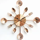 Top Selling Cutlery Kitchen Wall Clock Fork Spoon Decorative Wall Clock