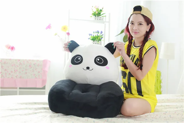 lovley plush black and white panda children sofa toy cute panda sofa toy gift about 50x45cm