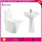 Ceramic Bathroom Basin With One Piece Toilet Bowl