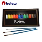 Amazon hot selling 12 pcs and 24 pcs pack acrylic color paint with brushes