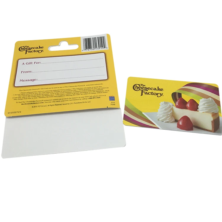 business gift event promotional card with paper backer/holder