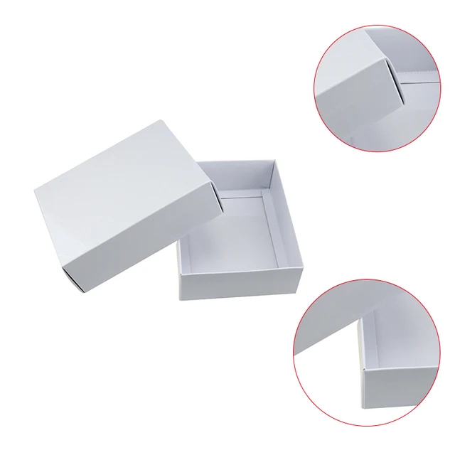 customized flat folding white gift box handmade corrugated paper