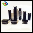 empty 30 ml 50 ml push up airless bottle with black color