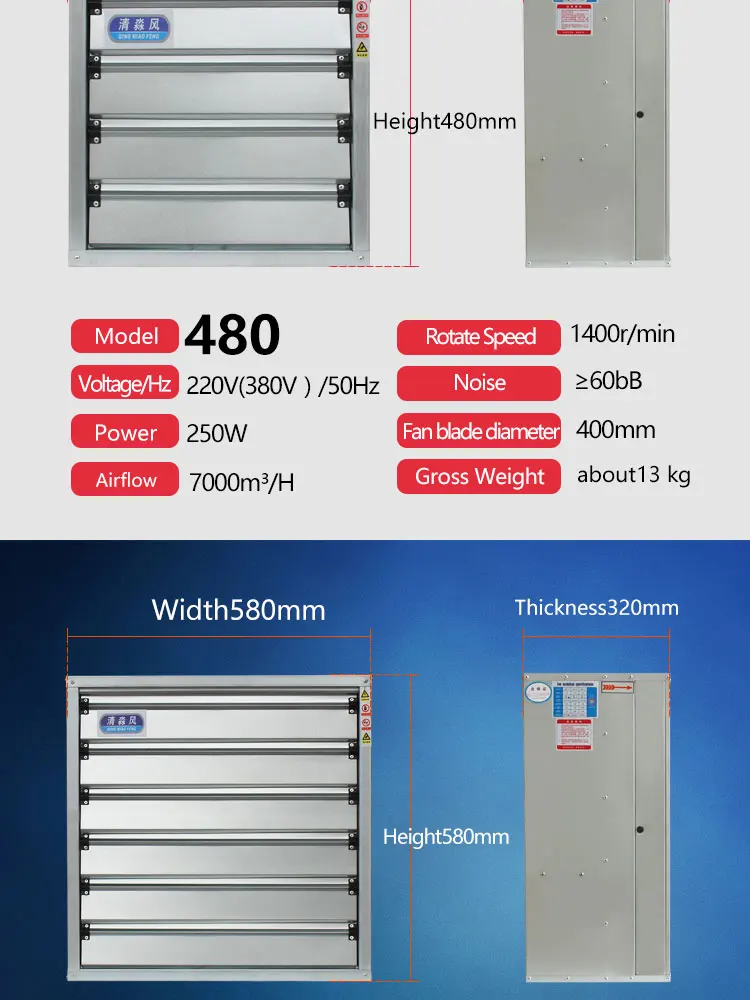 Smoking Room Exhaust Fan, 380, Axial - detail 4