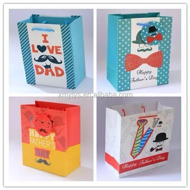 funny little paper gift bag with rope handle