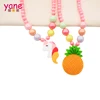 New fanncy style acrylic fruit necklace colorful beads necklace for girls