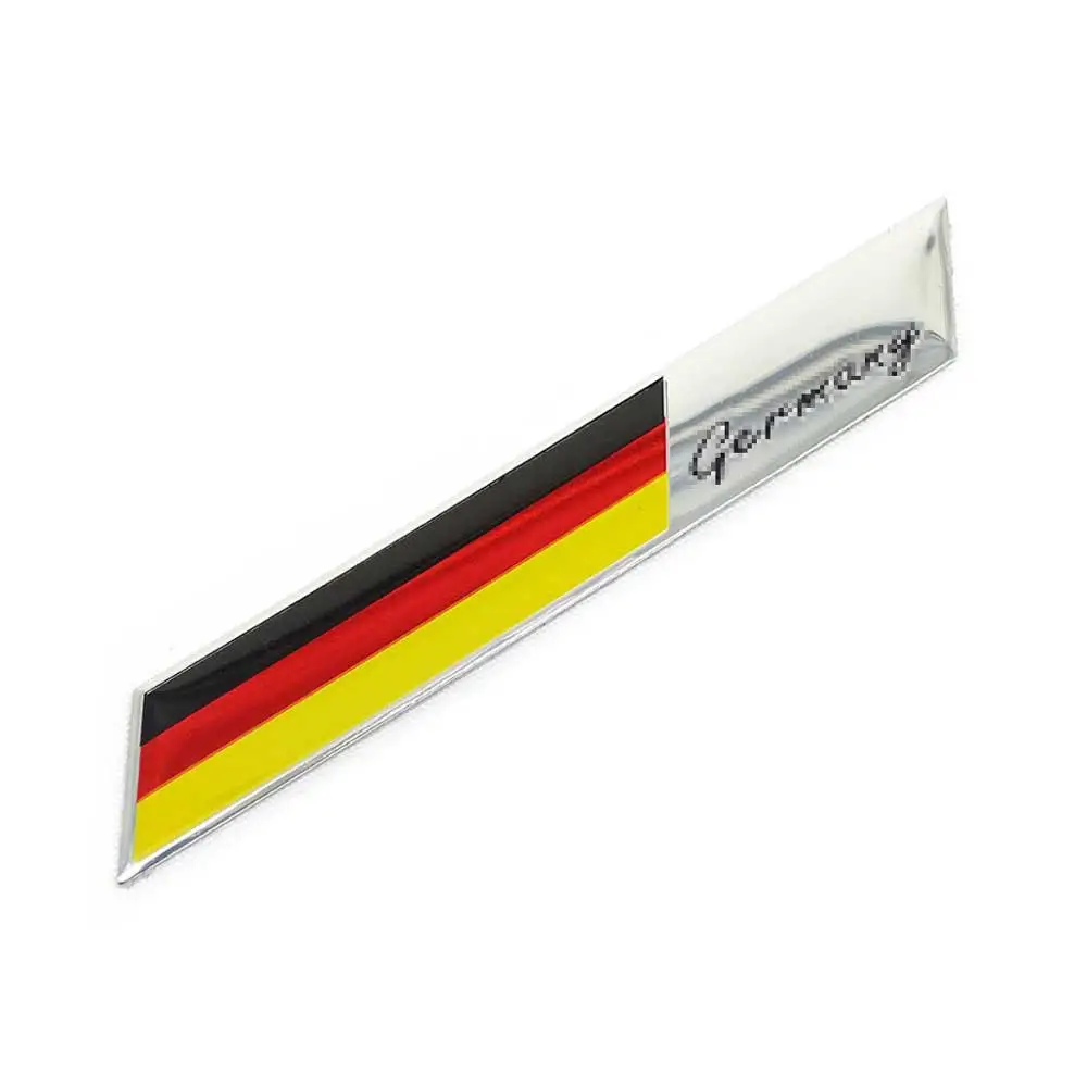 2 Pcs Aluminium Germany Bahasa Jerman Ge Bendera Mobil Emblem Lencana Stiker Decal