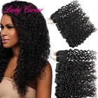 Brazilian water wave human hair bundle with closure,100% remy virgin Brazilian cuticle aligned hair