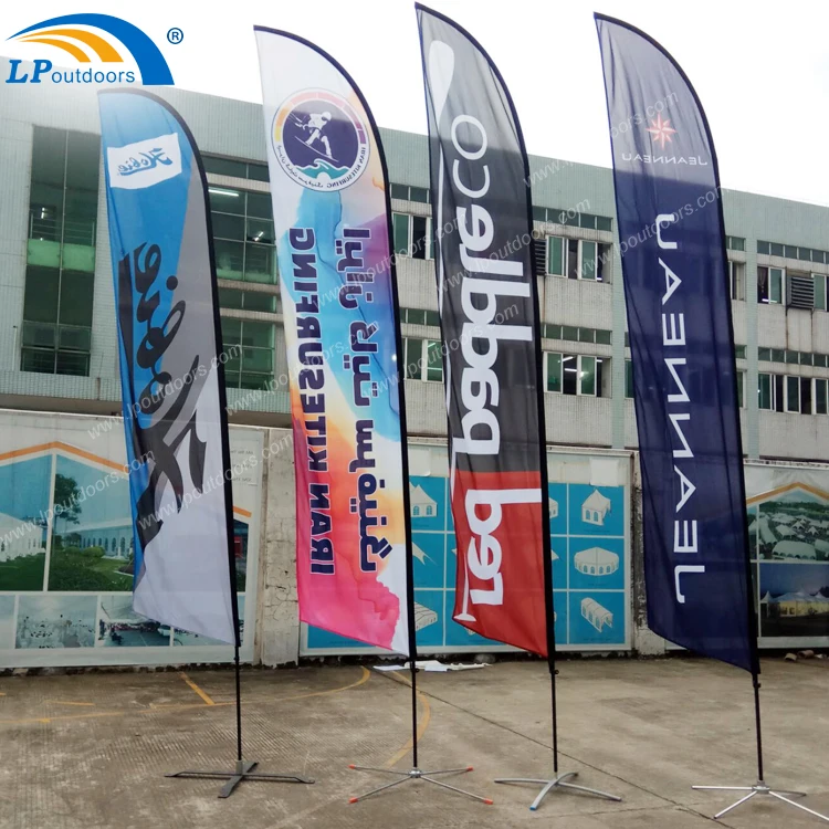 Cheap Promotional Feather Flag Banners For Outdoor Display Trade