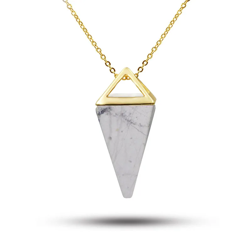 White howlite point cuboid shape necklace gold plated turquoise pendant fashion jewelry men necklace, White turquoise jewelry necklace
White howlite point cuboid shape necklace gold plated turquoise pendant fashion jewelry men necklace, White turquoise jewelry necklace