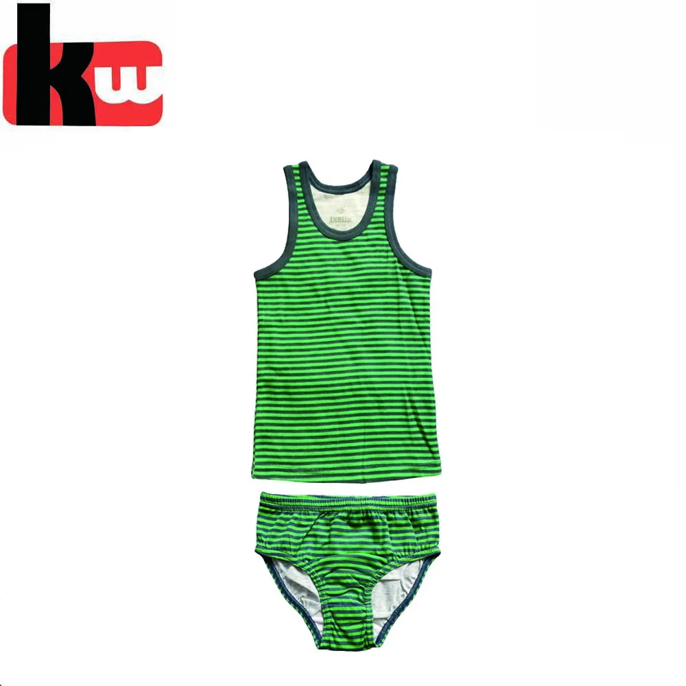 Ss18 Children Little Boy Matching Underwear Set,100cotton Tank Top And