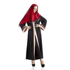 New Classic Design Black Dubai Long Polyester Coat Robe Abaya With Belt