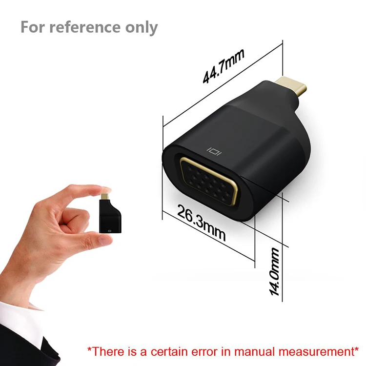 USB C to VGA Adapter Thunderbolt 3 Compatible Male to Female for Laptop Mobile Phone - ANKUX.COM