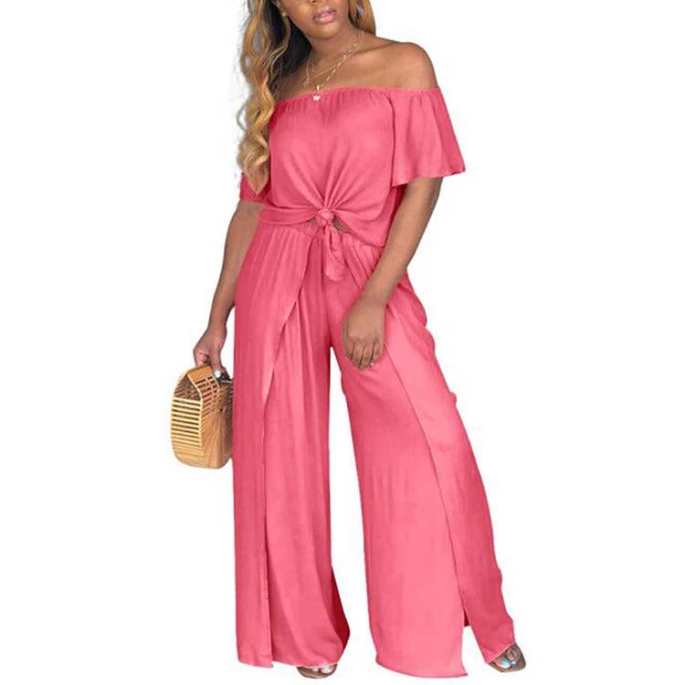 Unique Split Vent Crop Design Short Sleeves Waist Tie Sexy Jumpsuit And Rompers For Women
Unique Split Vent Crop Design Short Sleeves Waist Tie Sexy Jumpsuit And Rompers For Women