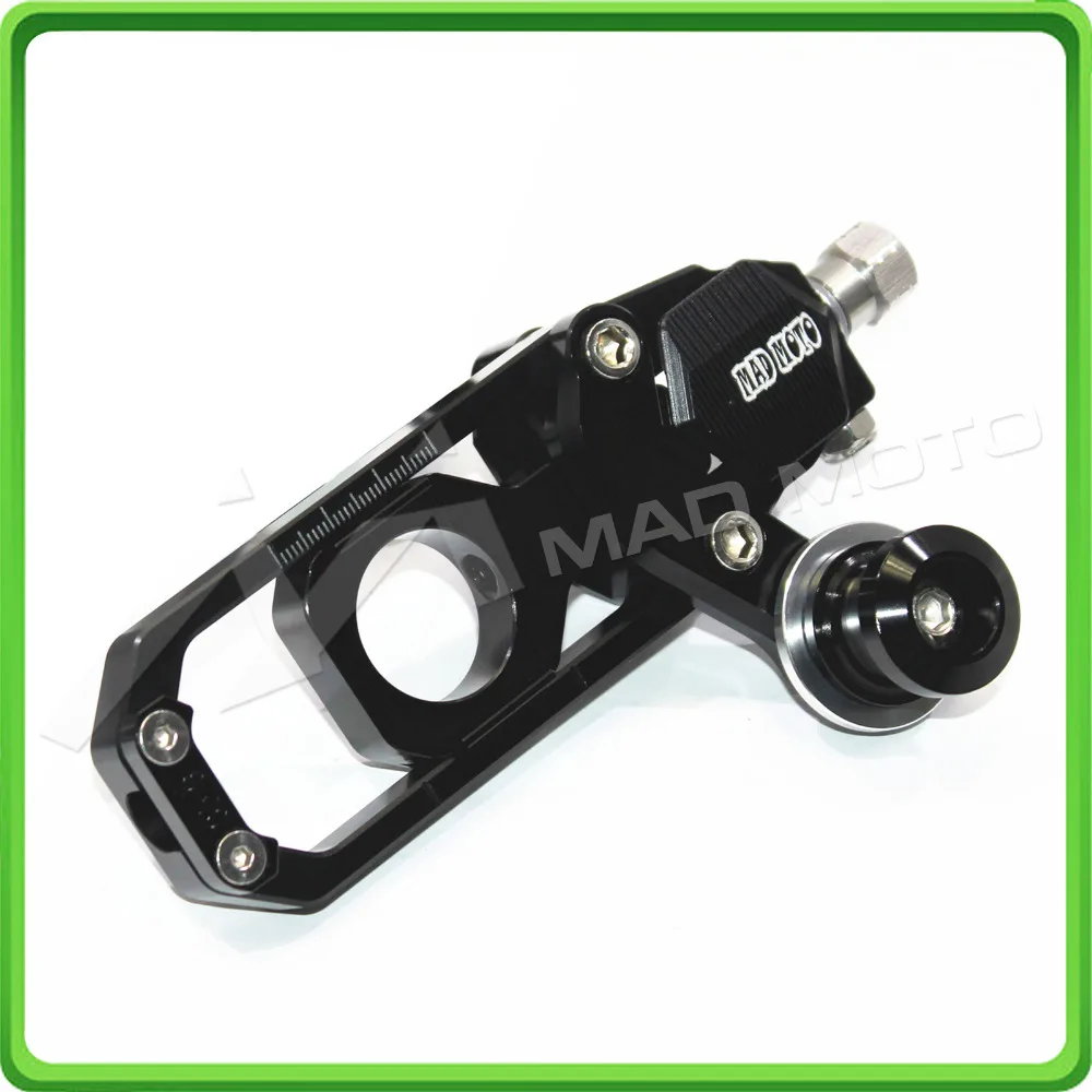 Motorcycle Chain Tensioner Adjuster with paddock bobbins fit for HONDA CBR 1000 RR CBR1000RR 2004 2005 2006 2007 Black (6)