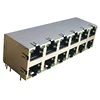 Best price 6116314-4 8P8C PCB Ethernet 2x6 Port RJ45 Connector With LED