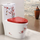 China alibaba supplier hotsale red color ceramic portable toilet