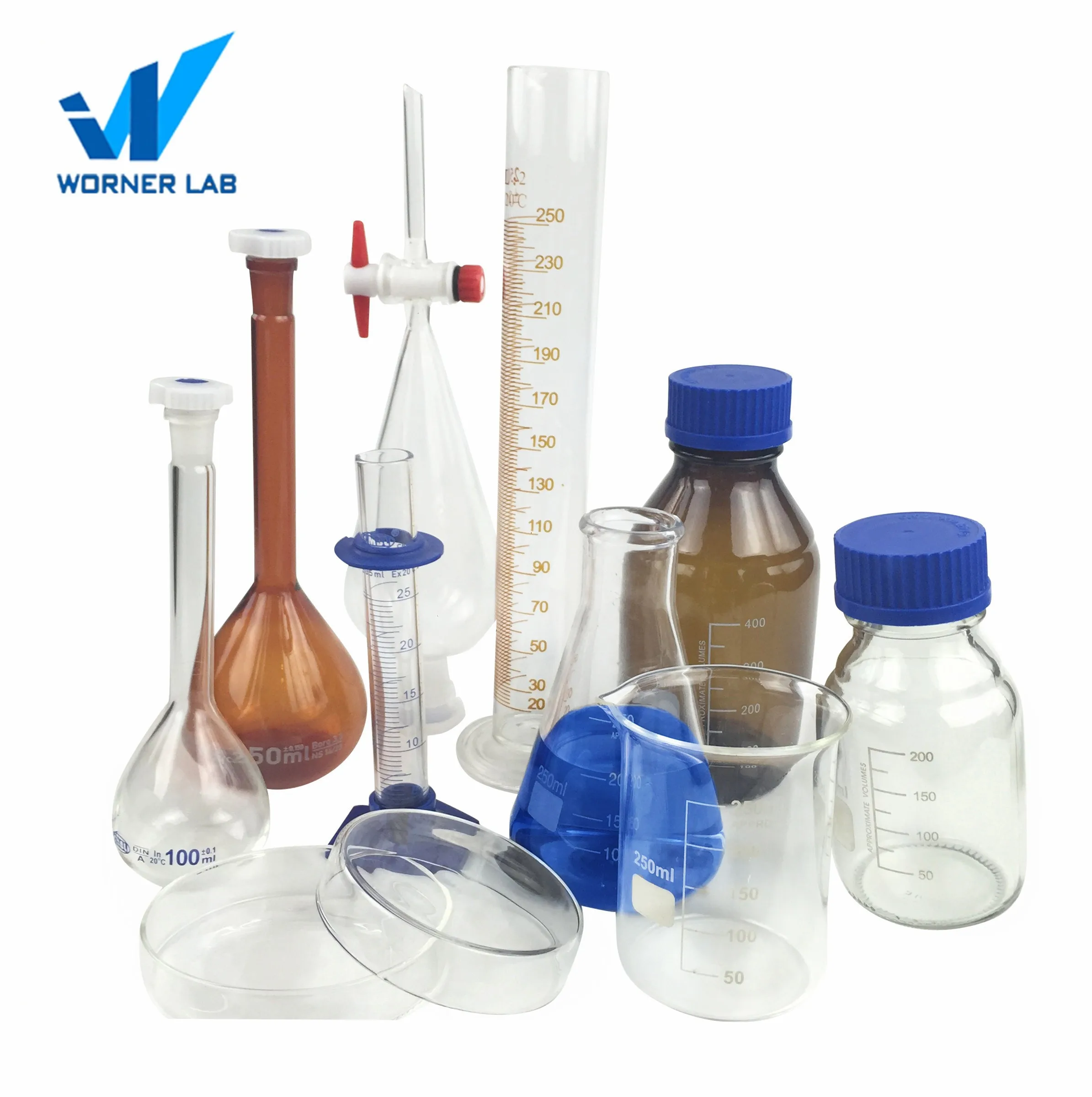 WORNER Labเคมีอุปกรณ์ห้องปฏิบัติการเครื่องแก้ว