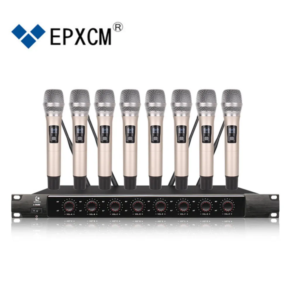 Enping factory Good quality 8 channel wireless handheld microphone for Stage performances, school, meetting, Black
Enping factory Good quality 8 channel wireless handheld microphone for Stage performances, school, meetting, Black