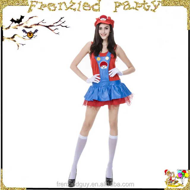 cheap women cute fancy party mario costume