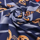 14mm Geometric Pattern Print Women Square Scarf Silk