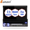 Eunavi 2G RAM Single 1 Din 7" Android 7.1 Car DVD Player GPS Radio Stereo Universal 1024*600 Hd Head Unit With Wifi Touch Screen
