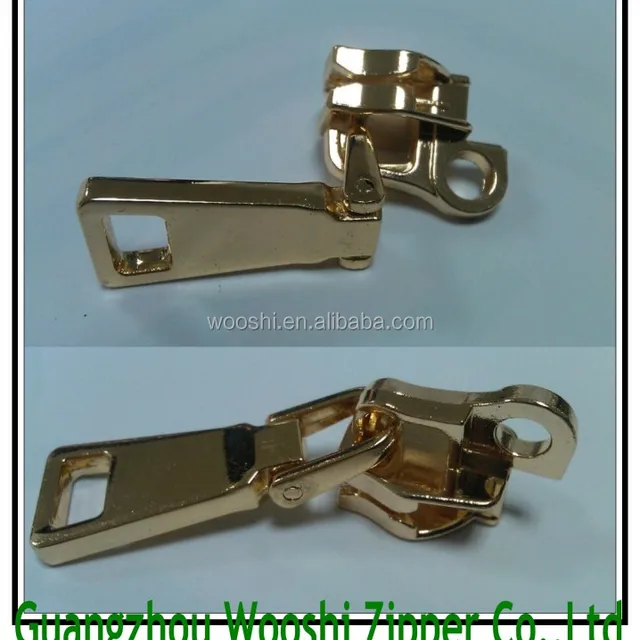 Electroplating metal slider zipper heads,big zipper Slider with fancy zips pull
