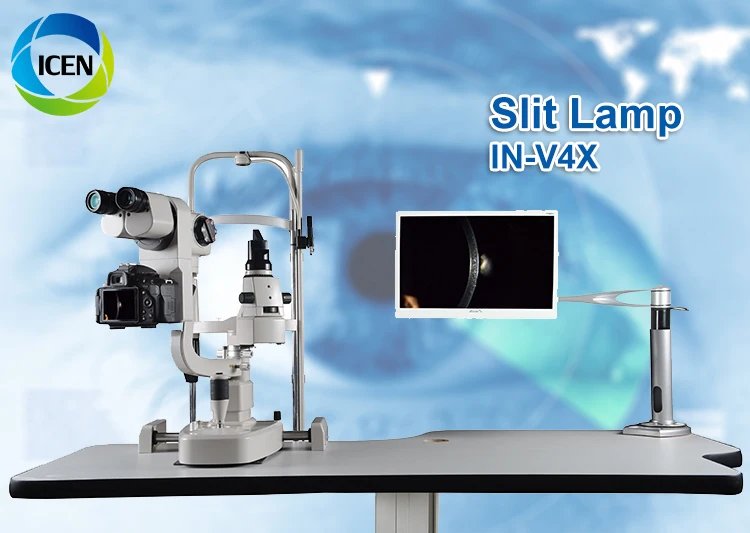 slit lamp with motorized table