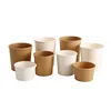 8-32oz Match paper lid biodegradable bamboo kraft paper soup cup