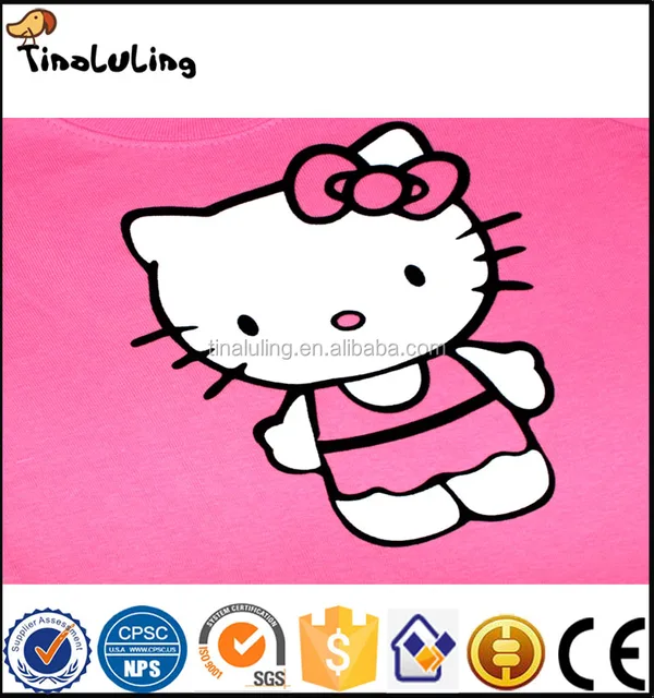 drop shipping 100 cotton long sleeve girls hello kitty cartoon