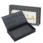 Black Cardboard Book Shape Closure Paper Gift Box