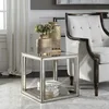 Hot selling unique side table mirrored corner table for living room hotel