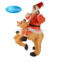 2018 new kid gift toys inflatable christmas santa claus riding