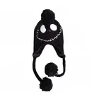 Comfortable 100% acrylic knitted earflap hat with fleece lining and embroidery patch logo beanie hat
