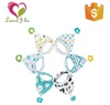 Factory Wholesale Custom Brand 100% Cotton Bandana Bibs With Teether for Baby