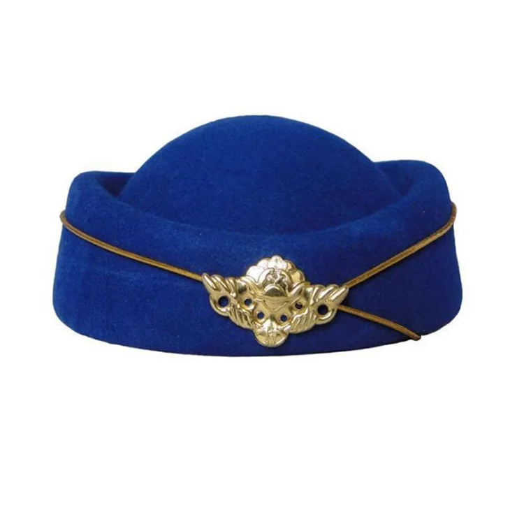 Alta Calidad De Encargo Azafata Sombrero De Moda Azul De Lana Femenina Azafata Tapa Al Por Mayor Buy Gorra De Azafata Al Por Mayor Gorra De Azafata De Lana Para Mujer Gorra De